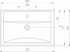 Vigo Мебель для ванной Geometry 2-700 белая/бетон – фотография-12